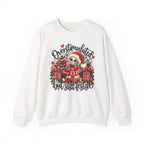 Overstimulated but still festive- Christmas Sweatshirt