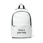 Customizable Fabric Backpack — "Print it your way" Front Pocket Design