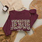 JESUS Leopard Print Crewneck