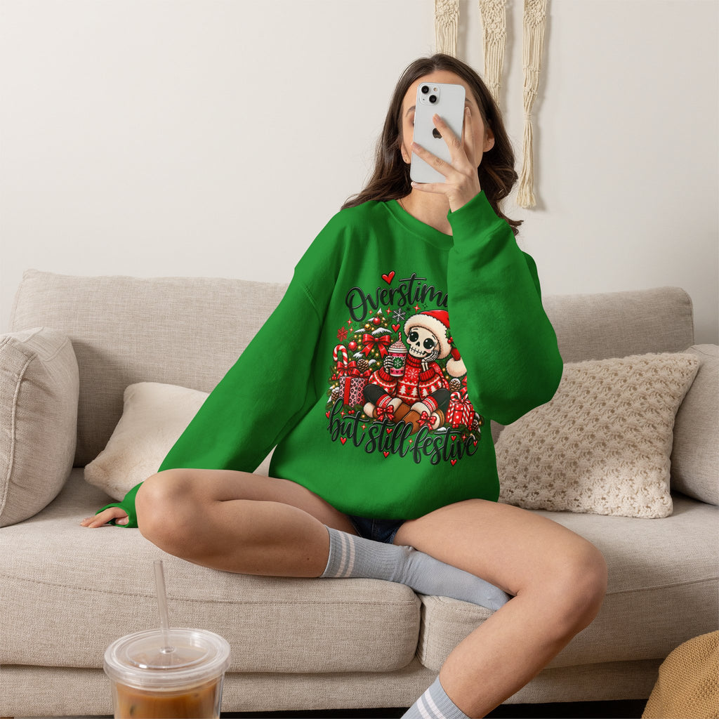 Overstimulated but still festive- Christmas Sweatshirt