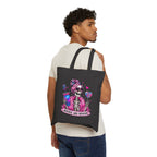 Broke and Bougie Skull Tote Bag —  Cotton Canvas Shopper