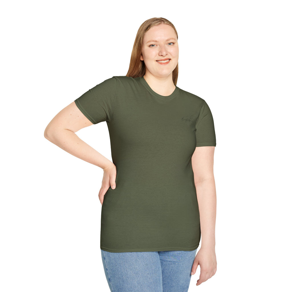 "Overstimulated But Still Festive" Holiday T-Shirt (Back)
