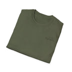 "Overstimulated But Still Festive" Holiday T-Shirt (Back)