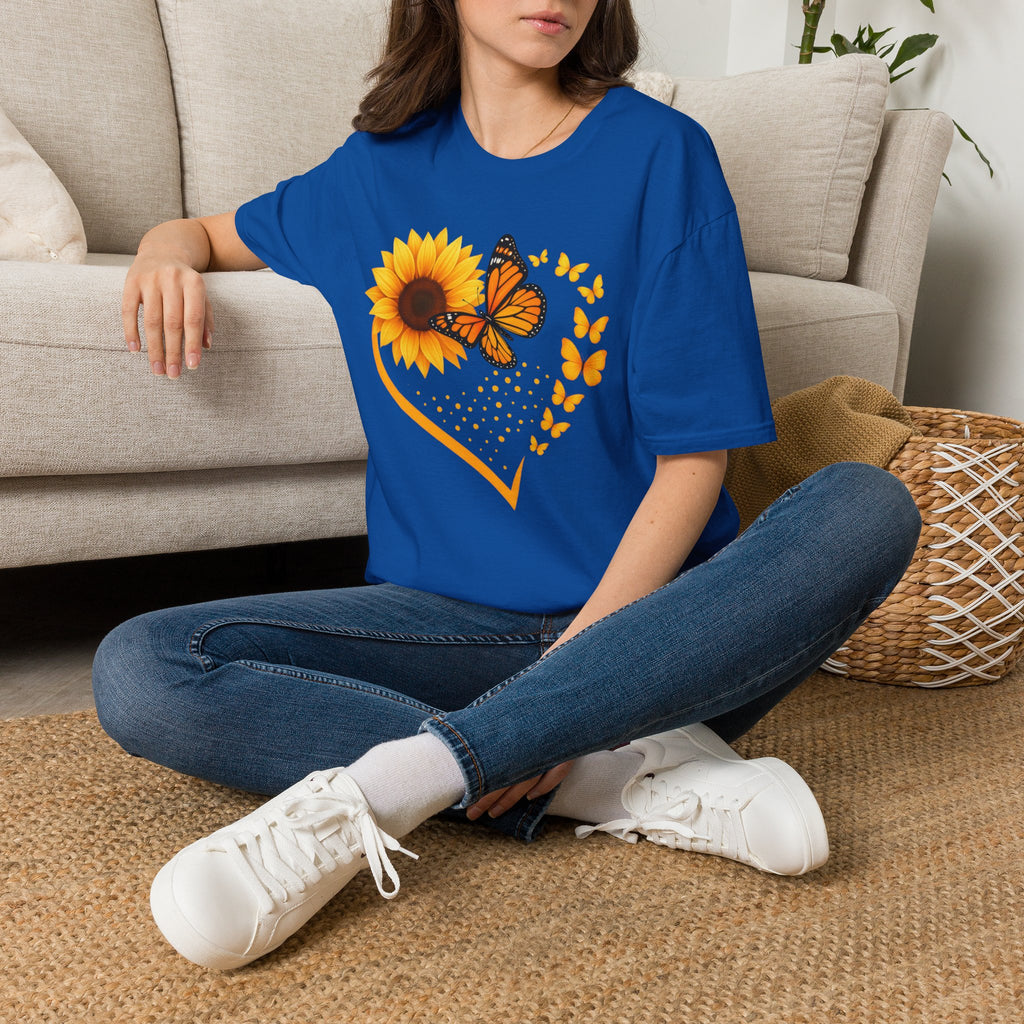 Sunflower T-Shirt — Heart Floral Nature Tee