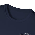 "Overstimulated But Still Festive" Holiday T-Shirt (Back)