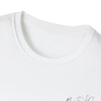 "Overstimulated But Still Festive" Holiday T-Shirt (Back)
