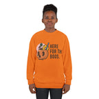 Halloween Sweatshirt - "Here For The Boos" Pumpkin Candy Crewneck