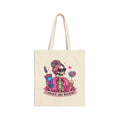 Broke and Bougie Skull Tote Bag —  Cotton Canvas Shopper