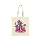Broke and Bougie Skull Tote Bag —  Cotton Canvas Shopper