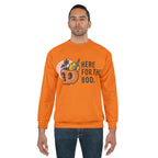 Halloween Sweatshirt - "Here For The Boos" Pumpkin Candy Crewneck