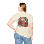 "Overstimulated But Still Festive" Holiday T-Shirt (Back)