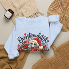Overstimulated but still festive- Christmas Sweatshirt