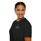 "Overstimulated But Still Festive" Holiday T-Shirt (Back)