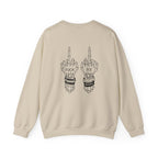 Crewneck Sweatshirt — "Chinga la Migra" Graphic (Back: F**k ICE Hand Illustration)