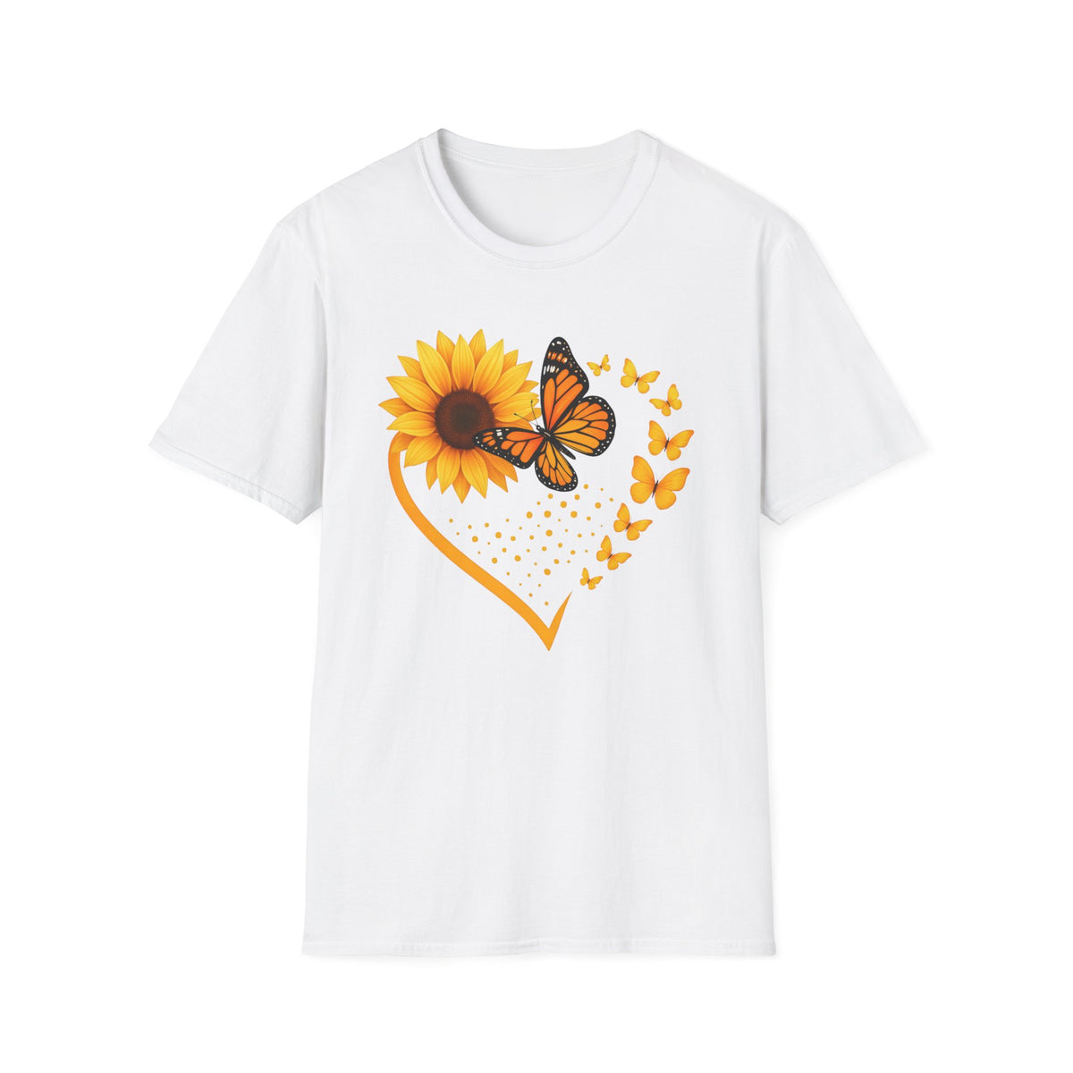 Sunflower T-Shirt — Heart Floral Nature Tee