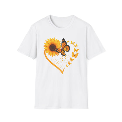 Sunflower T-Shirt — Heart Floral Nature Tee