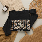 JESUS Leopard Print Crewneck