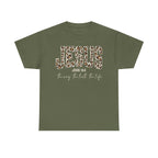 Jesus Leopard Print T-Shirt — John 4:6 Faith Tee