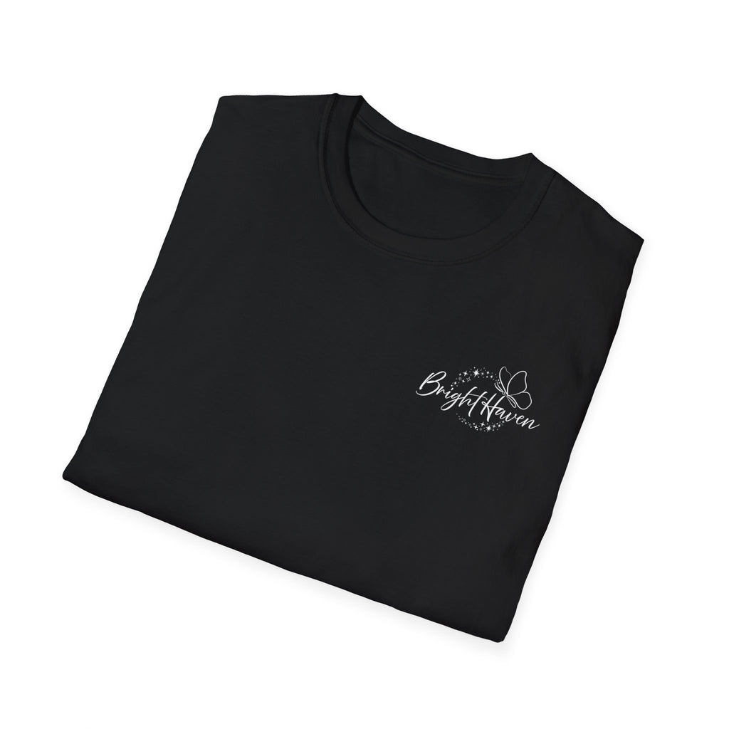 "Overstimulated But Still Festive" Holiday T-Shirt (Back)