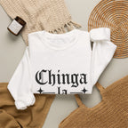 Crewneck Sweatshirt — "Chinga la Migra" Graphic (Back: F**k ICE Hand Illustration)