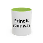 Custom Accent Coffee Mug - 11/15oz