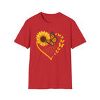 Sunflower T-Shirt — Heart Floral Nature Tee