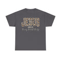 Jesus Leopard Print T-Shirt — John 4:6 Faith Tee