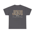 Jesus Leopard Print T-Shirt — John 4:6 Faith Tee