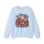 Overstimulated but still festive- Christmas Sweatshirt