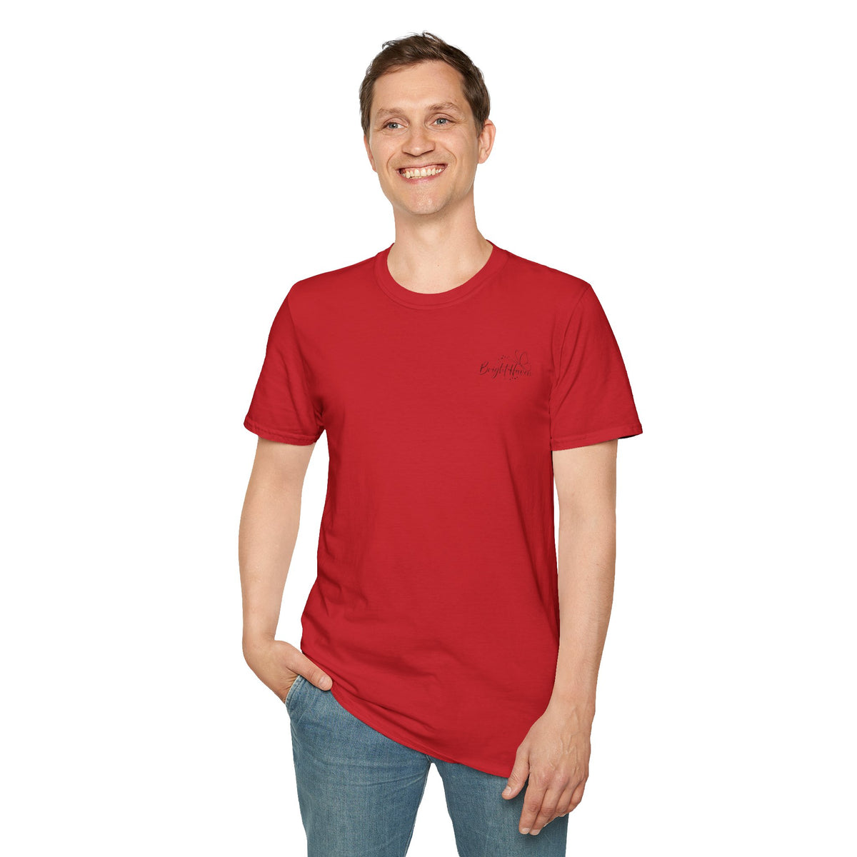"Overstimulated But Still Festive" Holiday T-Shirt (Back)