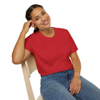 "Overstimulated But Still Festive" Holiday T-Shirt (Back)
