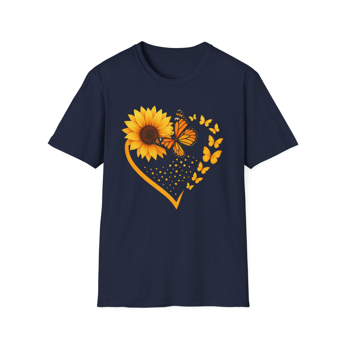 Sunflower T-Shirt — Heart Floral Nature Tee
