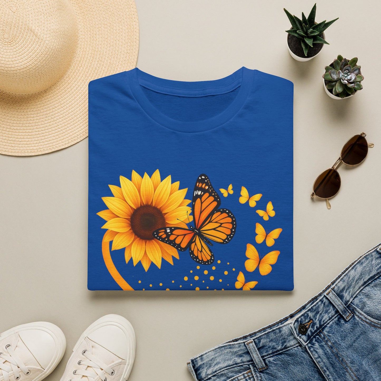 Sunflower T-Shirt — Heart Floral Nature Tee