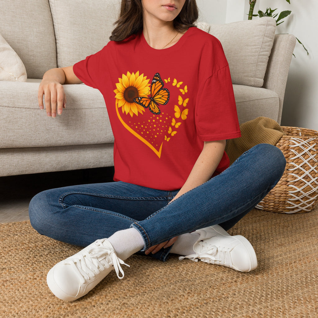 Sunflower T-Shirt — Heart Floral Nature Tee