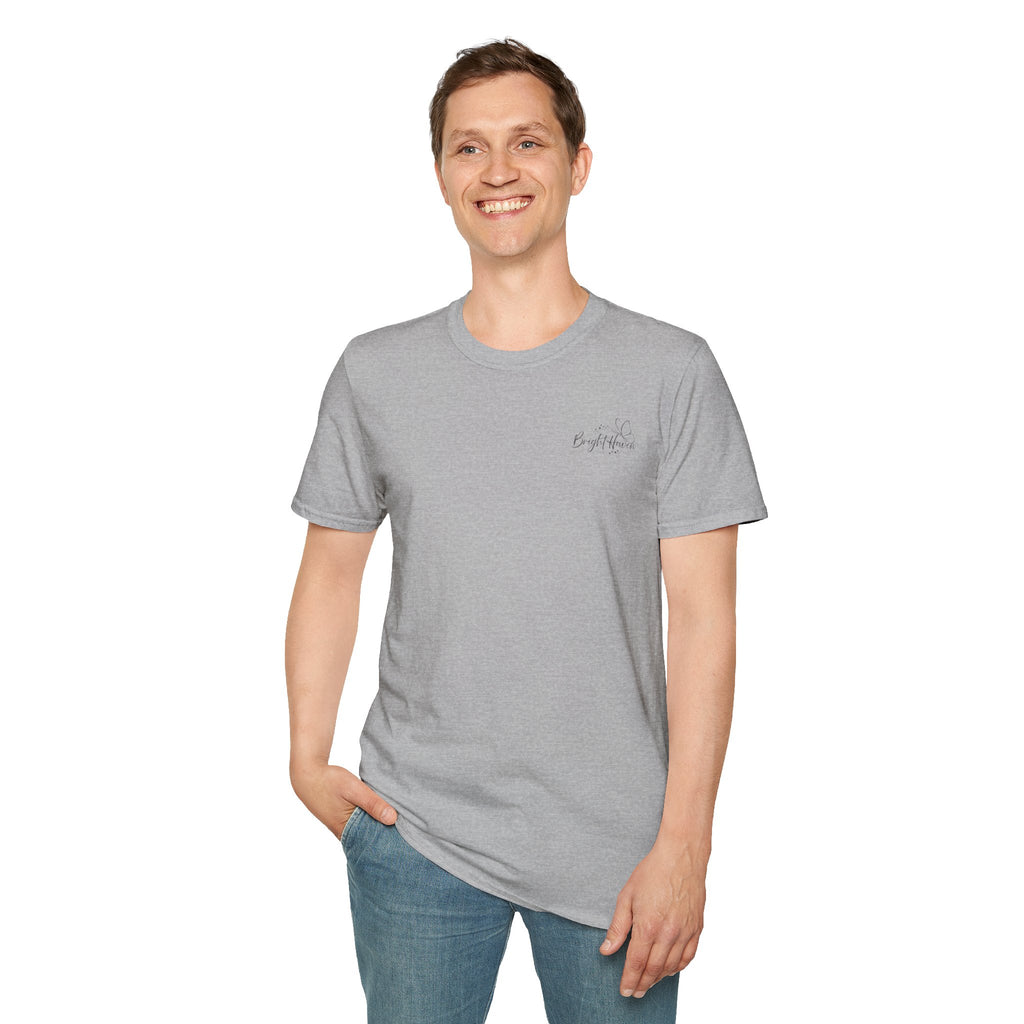 "Overstimulated But Still Festive" Holiday T-Shirt (Back)