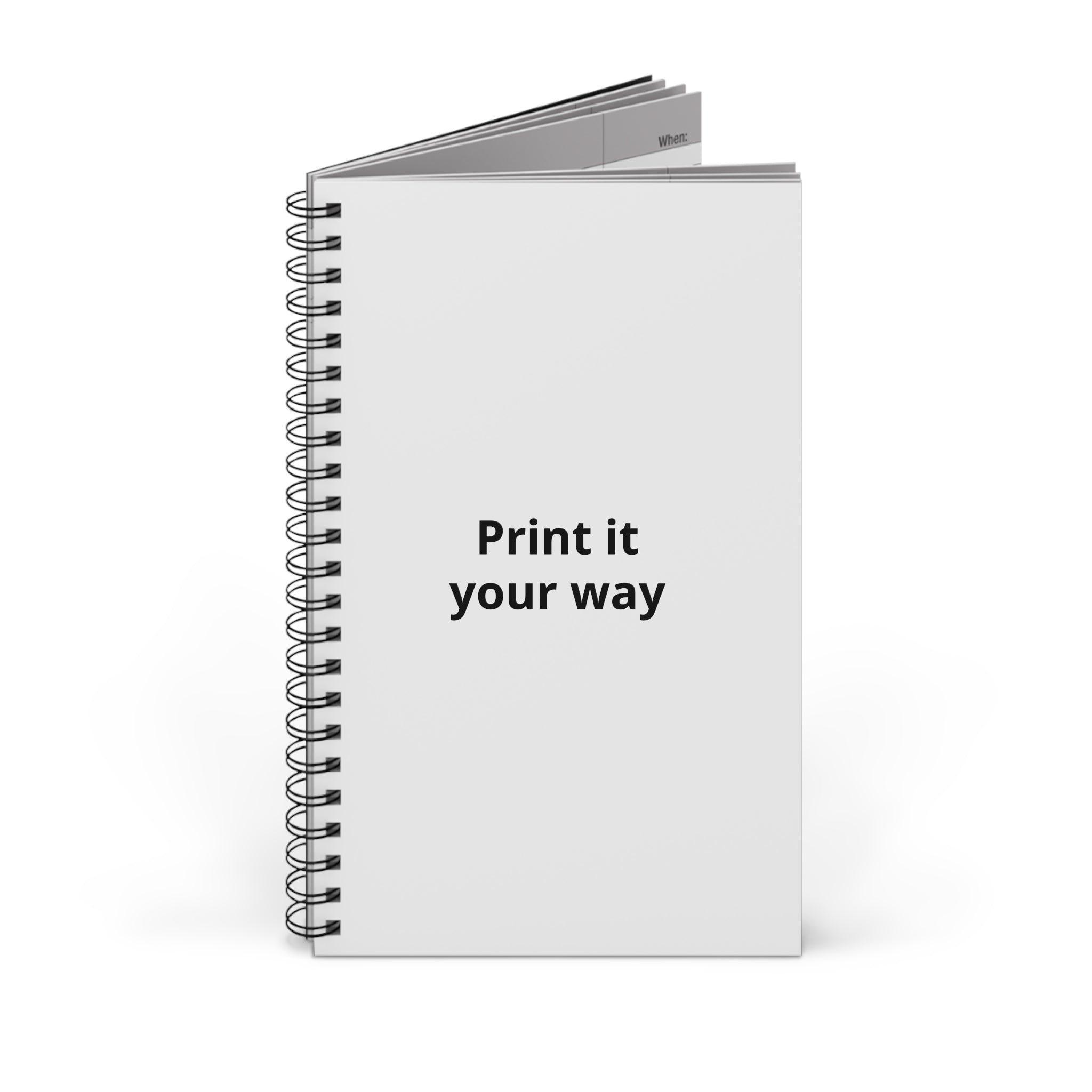 Spiral Journal — "Print it your way" Customizable Notebook