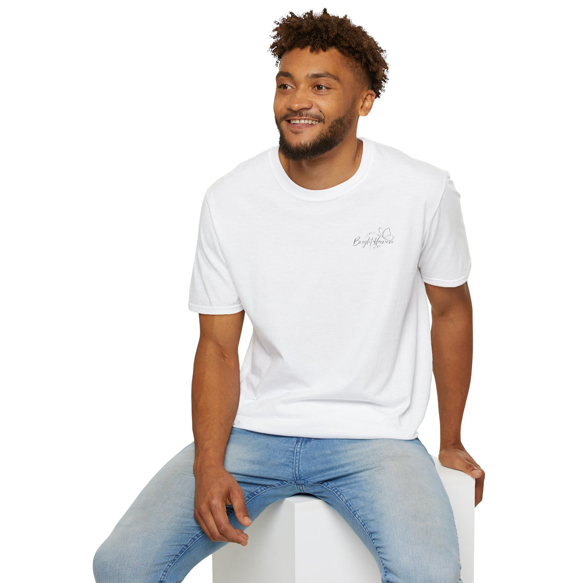 "Overstimulated But Still Festive" Holiday T-Shirt (Back)