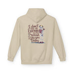 Hoodie — “I Don’t Have the Energy to Pretend I Like You Today” Skeleton Graphic