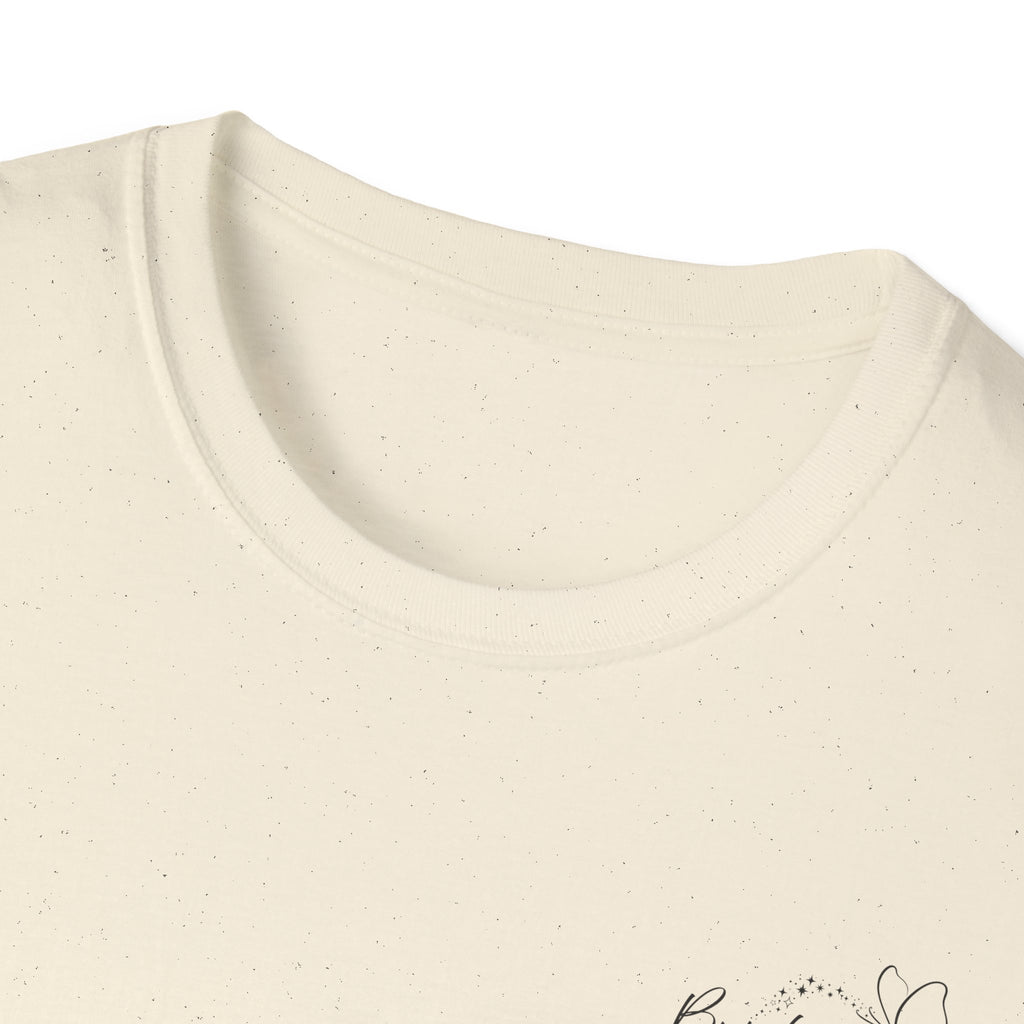 "Overstimulated But Still Festive" Holiday T-Shirt (Back)