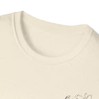 "Overstimulated But Still Festive" Holiday T-Shirt (Back)