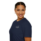 "Overstimulated But Still Festive" Holiday T-Shirt (Back)