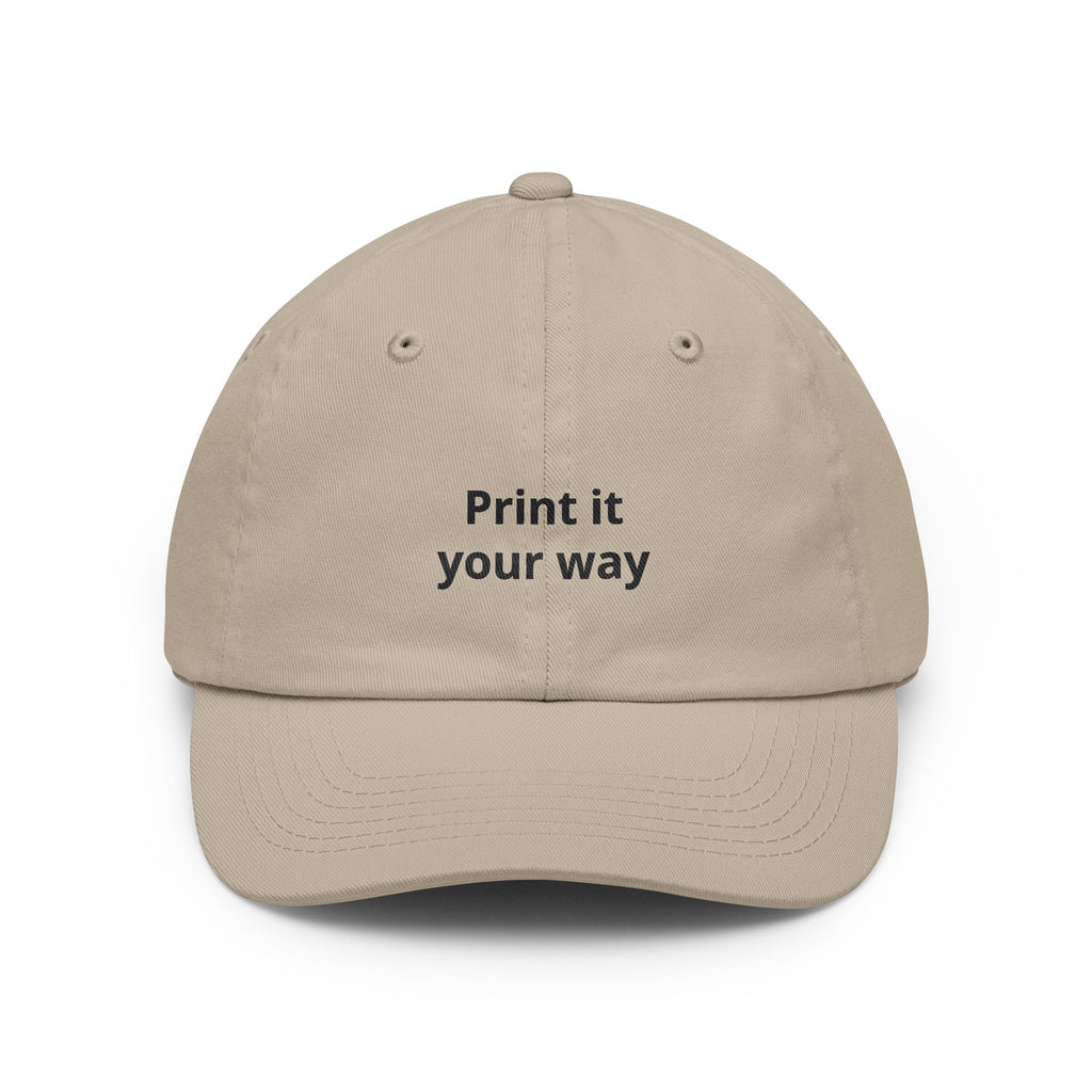 Custom "Print It Your Way" Embroidered Baseball Cap