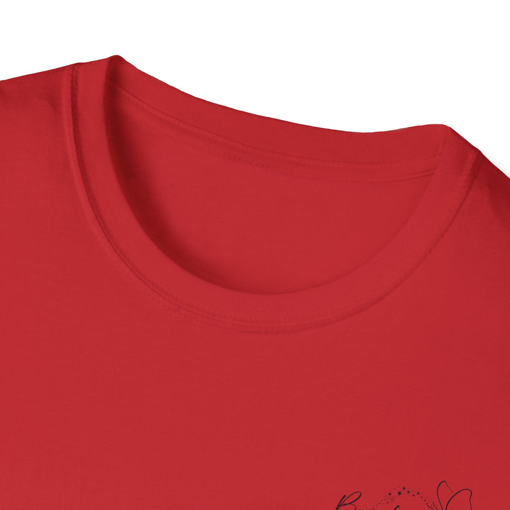 "Overstimulated But Still Festive" Holiday T-Shirt (Back)