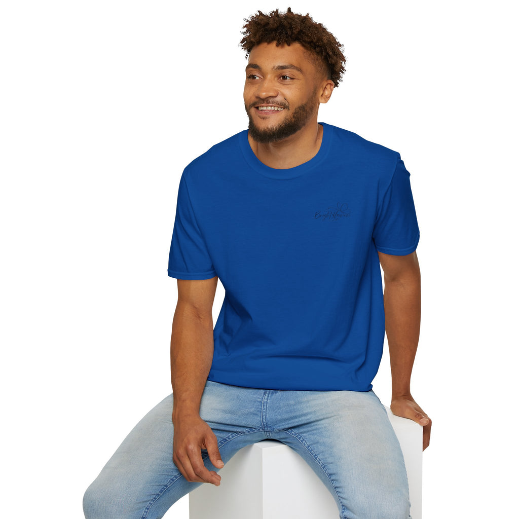 "Overstimulated But Still Festive" Holiday T-Shirt (Back)