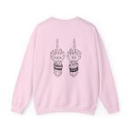Crewneck Sweatshirt — "Chinga la Migra" Graphic (Back: F**k ICE Hand Illustration)