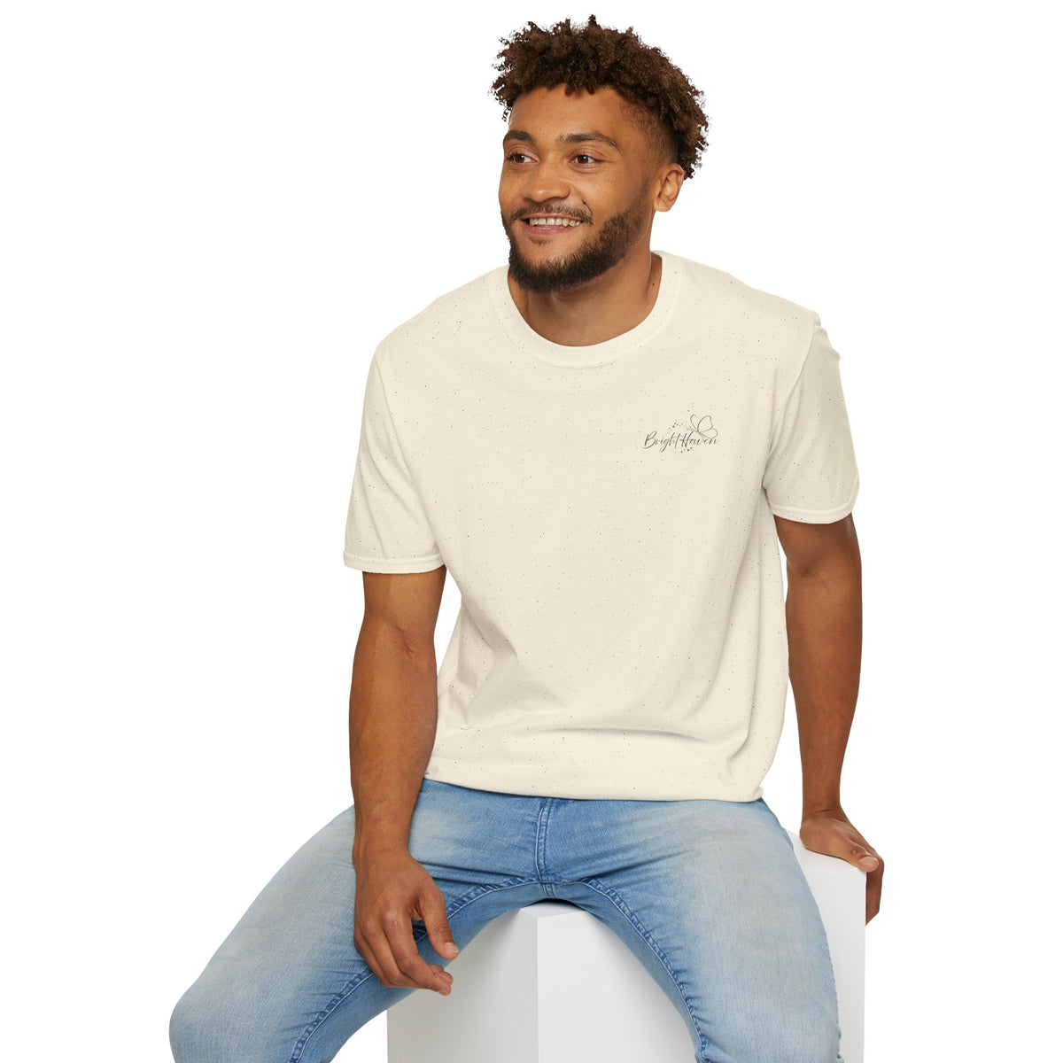 "Overstimulated But Still Festive" Holiday T-Shirt (Back)