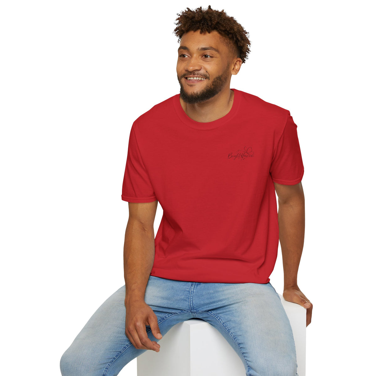 "Overstimulated But Still Festive" Holiday T-Shirt (Back)