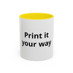 Custom Accent Coffee Mug - 11/15oz