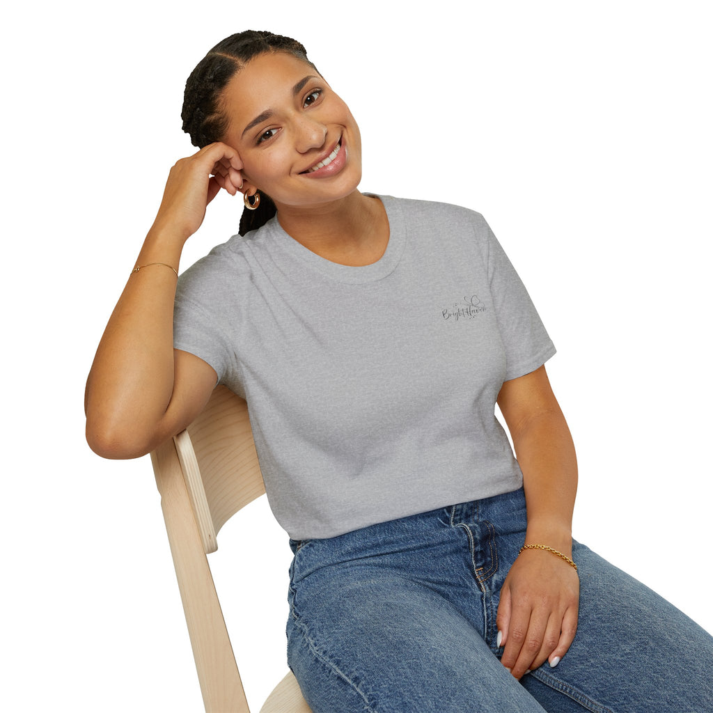 "Overstimulated But Still Festive" Holiday T-Shirt (Back)
