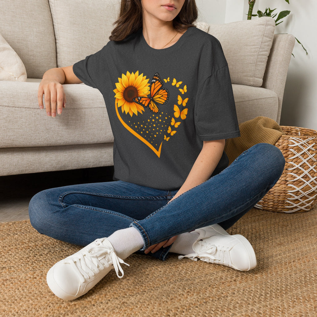Sunflower T-Shirt — Heart Floral Nature Tee